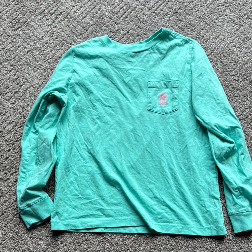 Kids Aqua Long Sleeve Shirt